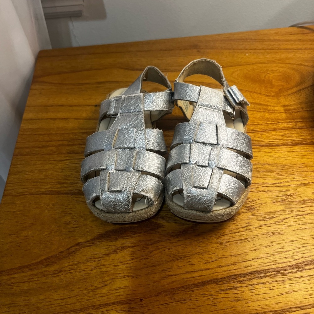 Silver Kids Sandals